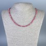 Necklace Rhodonite Cube, size 4x4mm+-, length 50cm+- with clasp