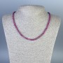 Ruby Necklace, faceted cube 4x4mm+/-, length 45cm+/- with clasp