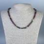 Necklace Tourmaline faceted cube 5x5mm+-, length 50cm+- with clasp