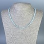 Topaz Necklace, faceted cube 4x4mm+/-, length 45cm+/- with clasp