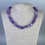 Amethyst Necklace, chip beads 10-13x2-4mm+/-, length 45cm+/- with clasp