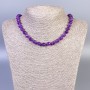 Sugilite Necklace Faceted Round, Diameter 8mm+-, Length 45cm+- with Clasp