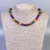 Tiger's Eye, Cat's Eye & Bull's Eye Necklace Smooth Round, Diameter 8mm+-, Length 45cm+- with Clasp