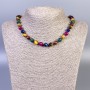 Tiger's Eye, Cat's Eye & Bull's Eye Necklace Smooth Round, Diameter 8mm+-, Length 45cm+- with Clasp