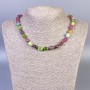 Tourmaline Necklace, tumbled beads, diameter 9-11x7mm+/-, length 45cm+/- with clasp