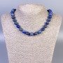 Lapis Lazuli Necklace Smooth Round, Diameter 10mm+-, Length 45cm+- with Clasp