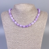 Lavender Amethyst Necklace Tumbled, Diameter 11x7mm+-, Length 45cm+- with Clasp