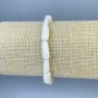 Mother-of-Pearl Bracelet, Natural Tumbled Beads 14x5mm+-, Length 18cm+- Stretch