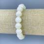 Mother-of-Pearl Bracelet, Smooth Round Beads, Diameter 10mm+-, Length 18cm+- Stretch