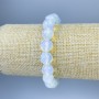 Moonstone Bracelet Faceted Round Beads, Diameter 10mm+/-, Length 18cm +/- Stretch