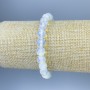 Moonstone Bracelet Faceted Round Beads, Diameter 8mm+/-, Length 18cm +/- Stretch