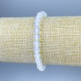 Moonstone Bracelet Faceted Round Beads, Diameter 6mm+/-, Length 18cm +/- Stretch