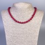 Tourmaline (Synthetic) Necklace, faceted round beads, 8mm+/- diameter, 50cm+/- length with clasp