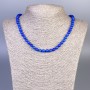 Lapis Lazuli Necklace (Acrylic Imitation) Smooth Bead, Diameter 6mm+/-, Length 50cm+/- with Clasp