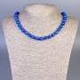 Lapis Lazuli Necklace (imitation acrylic) smooth ball, diameter 8.5mm+/-, length 50cm+/- with clasp