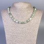 Jade Necklace natural stone tumbled, diameter 7x11mm+/-, length 45cm+/- with clasp
