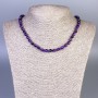 Purple Cat's Eye Necklace, Smooth Round Beads, 6mm+- Diameter, 50cm+- Length, with Clasp
