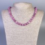 Rubellite Tourmaline Necklace, smooth round beads, 8mm+/- diameter, 50cm+/- length with clasp