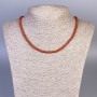 Red Jasper Necklace Rondelle, Diameter 4x2mm+/-, Length 45cm+/- with Clasp