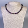 Multicolour Cat's Eye Necklace, Smooth Round Beads, 8mm+- Diameter, 50cm+- Length, with Clasp