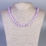 Amethyst Necklace Faceted Bead, Diameter 8mm+/-, Length 50cm+/- with Clasp