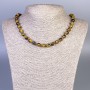 Tiger's Eye Necklace faceted ball, diameter 8mm+/-, length 50cm+/- with clasp