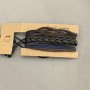 Triple Bracelet, Eco Leather and Textile, Adjustable Drawstring, Length 18-24cm+
