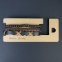 Triple Eco Leather Bracelet, Adjustable Drawstring, Length 18-24cm+/- Beads 6mm+/-, 18cm Stretch