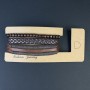 Triple Eco-Leather Bracelet, Brown, Adjustable Drawstring, Length 18-24cm+/-, Beads 6mm+/-, Length 18 Stretch