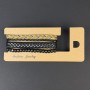 Triple Eco-Leather Bracelet, Adjustable 18-24cm +/-, Beads 6mm +/-, 18cm Stretch