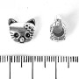Pandora-Style "Kitten" Bead 12x12mm, 5mm Hole, 20g Pack ±7pcs