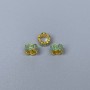 Findings Cloisonné Bead Rondelle Green Enamel, Diameter 5.5x3.5mm+/- Hole, Diameter 3.5mm Gold-Coloured Metal, 1 pc