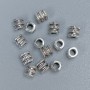 Bead Spacer Findings, Silver Metal Colour, Diameter 5x5mm+- Hole Diameter 3mm+- Pack of 40pcs