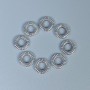 Bead Spacer Findings, Silver Metal Colour, Diameter 9x2mm+- Hole Diameter 4mm+- Pack of 36pcs