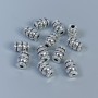Bead Spacer Findings, Silver Metal Colour, Diameter 7x5mm+- Hole Diameter 1.5mm+- Pack of 28pcs