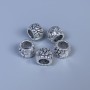 Insert Bead Finding, Silver Metal Colour, 8x6mm+/- Diameter, 4mm+/- Hole, Pack of 20pcs