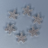 Star Insert Bead Finding, Silver Metal Colour, 10x3mm+/- Diameter, 1mm+/- Hole, Pack of 11pcs
