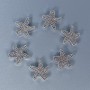 Star Insert Bead Finding, Silver Metal Colour, 10x3mm+/- Diameter, 1mm+/- Hole, Pack of 11pcs