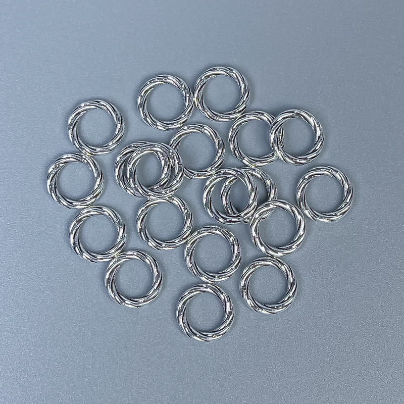 Beading Findings Spacer Bead, Silver Metal Colour, Diameter 9x1.5mm+- Hole Diameter 6mm+- Pack of 66pcs