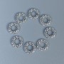 Findings Spacer Bead, Silver Metal Colour, Diameter 8x2mm+/-, Hole Diameter 3.5mm+/-, Pack of 38pcs