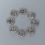 Findings Spacer Bead, Silver Metal Colour, Diameter 7x3mm+/-, Hole Diameter 3mm+/-, Pack 20g (~45pcs)