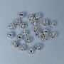 Findings Spacer Bead, Silver Metal Colour, Diameter 5x5mm+/-, Hole Diameter 1mm+/-, Pack 20g (~50pcs)