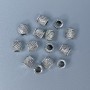 Findings Spacer Bead, Silver Metal Colour, Diameter 6x6mm+/-, Hole Diameter 3mm+/-, Pack 20g (~42pcs)