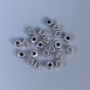 Findings Spacer Bead, Silver Metal Colour, Diameter 3x3mm+/-, Hole Diameter 1mm+/-, Pack 20g (~150pcs)