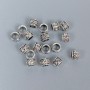 Findings Bead Insert, Silver-Coloured Metal, Diameter 5x3.5mm+/- Hole Diameter 3mm+/-, Packing 20g (~100 pcs)