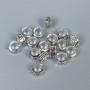 Findings Bead Insert, Silver-Coloured Metal, Diameter 6x3mm+/- Hole Diameter 4mm+/-, Packing 20g (~80 pcs)