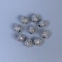 Findings Bead Insert, Silver-Coloured Metal, Diameter 6x5mm+/- Hole Diameter 1.5mm+/-, Packing 20g (~50 pcs)