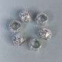 Findings Bead Insert, Silver-Coloured Metal, Diameter 10x8mm+/- Hole Diameter 6mm+/-, Packing 20g (~10 pcs)