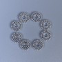 Findings Bead Insert, Silver-Coloured Metal, Diameter 7x2mm+/- Hole Diameter 2mm+/-, Packing 20g (~50 pcs)