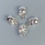 Findings Skull Bead Insert, Silver-Coloured Metal, Diameter 12x19x9mm+/- Hole Diameter 4mm+/-, Packing 20g (~5 pcs)